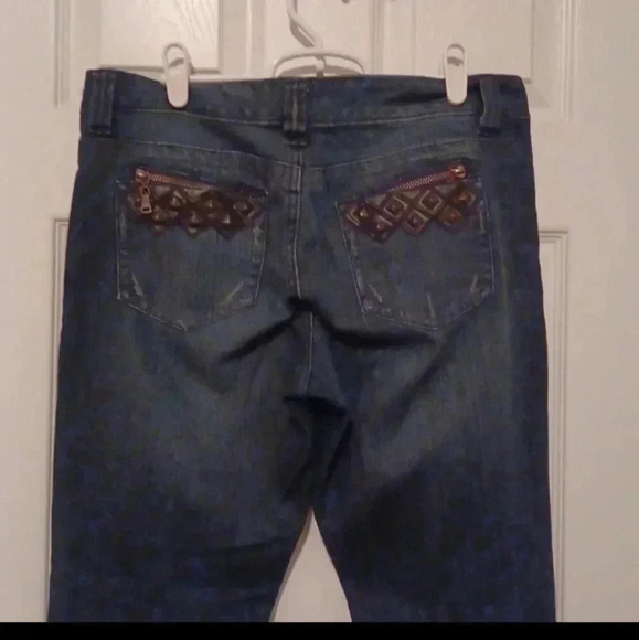 🍭🌹 Dark blue jeans with decorated back pockets - Picture 9 of 11